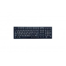 ZoomText Large-Print Keyboard - U.S. English - White Print on Black